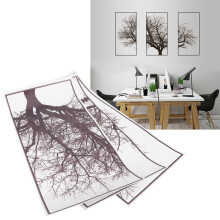 Gray Nordic Style Tree Wall Sticker PVC 60x30cm Home Decor