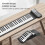Foldable Silicone Hand Roll Piano 61 Keys, Rechargeable, Black/White 8
