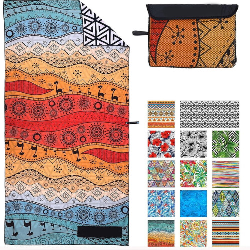 Beach Towel Microfiber Quick-Drying Absorbent Adult 30x60in 2