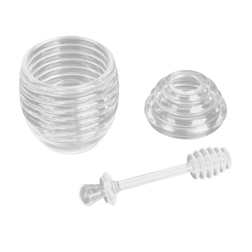 Transparenter Acryl-Honigspender mit Deckel, 265ml Fassungsvermögen 1