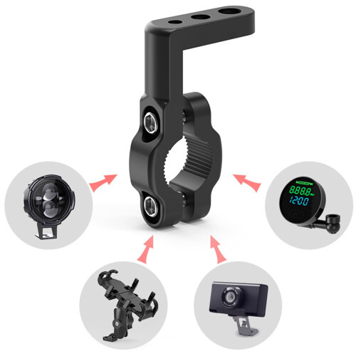 Motorcycle Multiunction Handlebar Mount Multifunction Motorcycle Handlebar Extension Bracket set for Lights & Navigatio 1