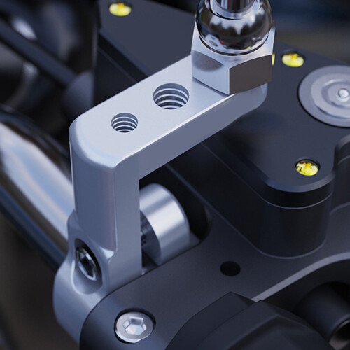 Motorcycle Multiunction Handlebar Mount Multifunction Motorcycle Handlebar Extension Bracket set for Lights & Navigatio 2