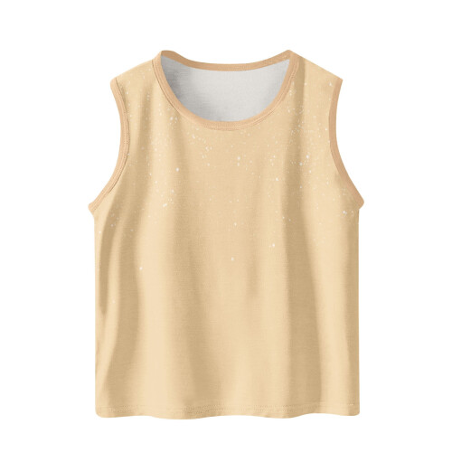 Unisex Toddler Camisole Solid Color Soft Sleeveless Bottom 1