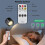 Set of 2 Wireless LED Wall Lights Remote Touch Dimmable USB Rechargeable 4