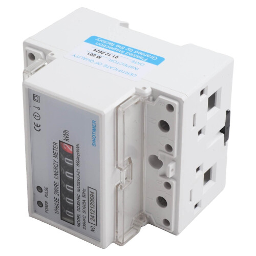 Digital Wattmeter 230V 5(100)A Power Energy Meter Din Rail Voltage Current Meter 2