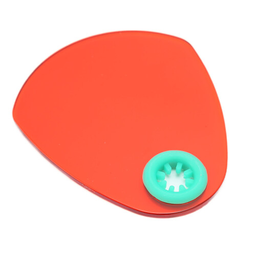 2pcs Dental Light Shading Board PP for Light Curing Machine Red 1