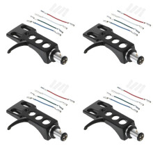4X Phono-Plattenspieler-Headshell-Halterung, Phono-Tonabnehmer, Phonographen-Kopfhalter, Stift-Anschlusskabel für LP-Disc-Plattenspieler