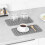 2X Dish Drying Mat for Multiple Usage, Easy Clean, Eco-Friendly, Heat-Resistant Silicone Mat for Kitchen Counter Grey-A 3