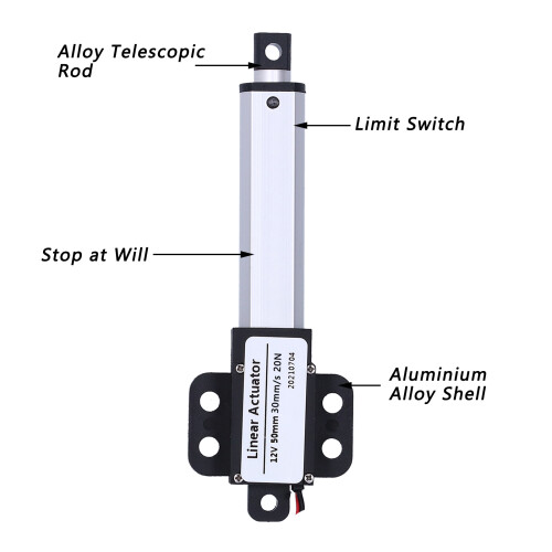 Durable 50mm Linear Actuator 12V DC High Performance for Automotive Use 1