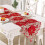 2X Corredor de Mesa de Natal, Toalhas de Mesa Bordadas com Folhas de Azevinho Poinsétia para DecoraçõEs de Natal 15 X 59 Polegadas 9