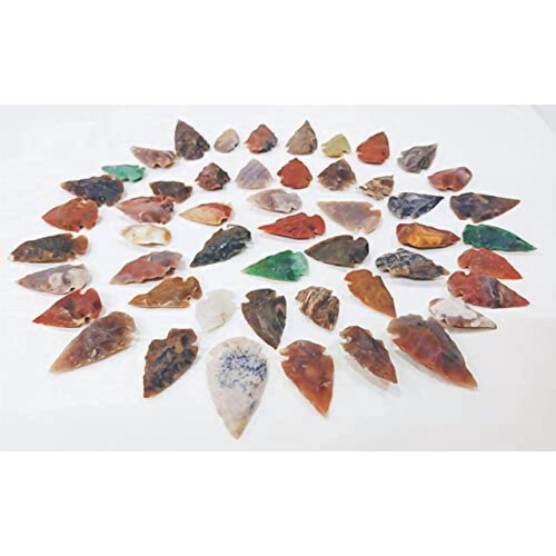 50 τεμάχια Lot Flint Arrowhead OH Collection Project Spear DIY Points arrowheads$$Διακόσμηση σπιτιού, κουζίνας και 1