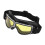 Adjustable Wind Sand Motorcycle Goggles Black Frame Yellow Lens, Lightweight 3