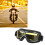 Adjustable Wind Sand Motorcycle Goggles Black Frame Yellow Lens, Lightweight 4