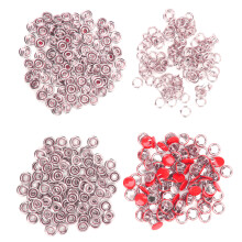100 Sets Colorful Brass Snap Buttons with Tool - Red, Sewing Fasteners