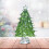 Glass Christmas Tree Decor with Star Green 2