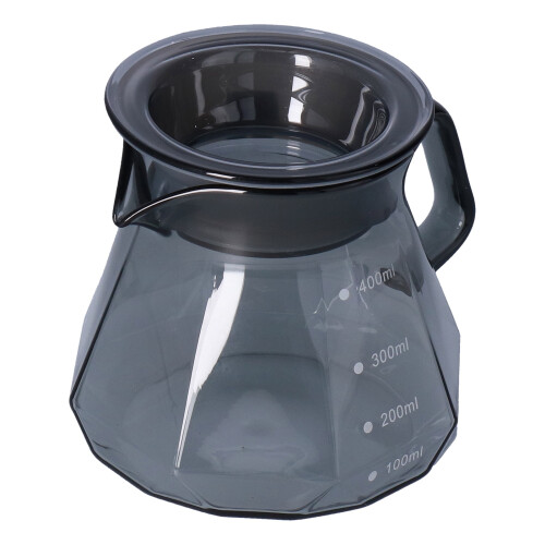 Bollitore per caffè in vetro 400ml resistente al calore nero 2