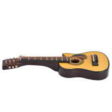 Dollhouse Miniature 1/12 Scale Wooden Folk Guitar for Doll Accessories