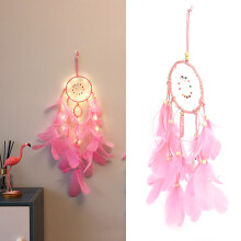 Pink Dream Catcher Wall Art for Bedroom Dormitory Living Room 12''