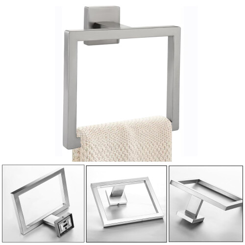 Towel Ring - Thickened 304 Stainless Steel, Square Modern 2