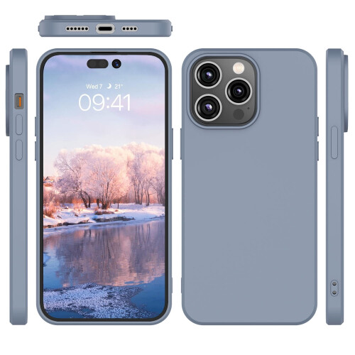 MagSafe Silicone Cell Phone Case for compatible with Apple compatible with iPhone 14 Plus, Gray 1