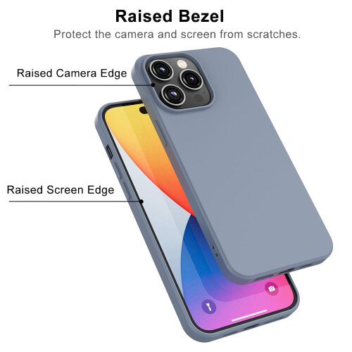 MagSafe Silicone Cell Phone Case for compatible with Apple compatible with iPhone 14 Plus, Gray 2