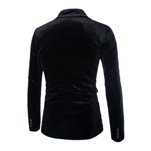 Peak Lapel Ανδρικό Επίσημο Μπουφάν, Στενή Γραμμή, Ανοιχτό Μπουφάν με Ένα Κουμπί και 2