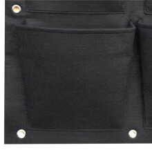 3X Garden Vertical Planter Multi Pocket Wall Mount Living Growing Bag Indoor/Outdoor Herb Pot, 12-Pocket, Black