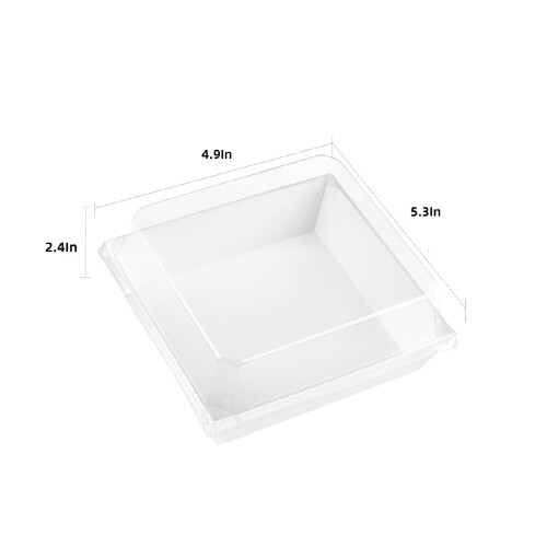 Κουτιά μπισκότων μιας χρήσης QZS5.3x4.9x2.4In, φορητά κουτιά επιδόρπιου για φράουλες, 1