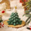 Christmas tree scented soy wax candle, mini tea light, 1 4