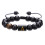 Black Onyx Bead Bracelet for Men 10mm Adjustable 6
