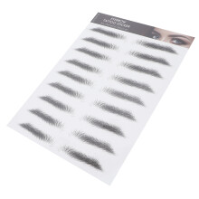 Langanhaltende, wasserdichte Augenbrauenaufkleber für Damen, 148x210mm Schwarz-04