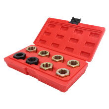 8pcs Carbon Steel Screw Thread Repair Kit for Axle M20–M24 Size