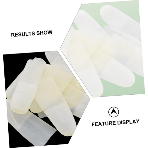 Finger Tip Protector Sleeve Latex 100 pcs 0.91 x 2.36 in 2
