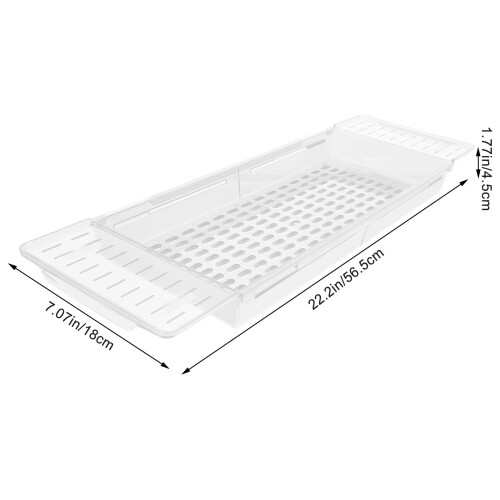 Bathtub Tray Transparent 1Pack 22.2x7.1x1.8in 1