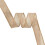 Beige plastic kerstlint met ruitjespatroon, 6 meter 2