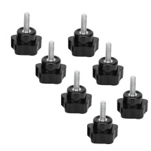 10Pcs M6x20mm Black Knob Bolt Hand Grip Twist Locking Handle Set