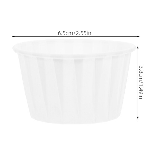 Χάρτινες θήκες για cupcakes λευκές 50 τεμάχια 2.6x2.6x1.5in 1