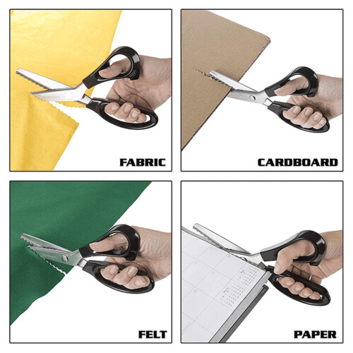 Tooth Scissors Pinking Shears Ergonomic Handle 1 Pair 2