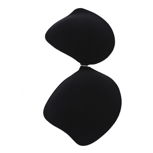 V-Shaped Push Up Backless Silicone Bra Black D Cup Self Adhesive Strapless 1