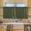 Olive Green Solid Curtains 2 Panels 57"W x 36"L 3
