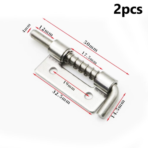 2Pcs Spring Loaded Latches Security Bolt Latch Tone Door Cabinet Hinges 1
