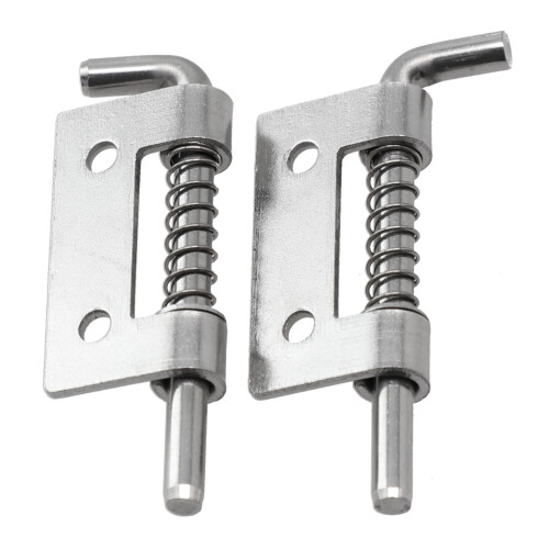 2Pcs Spring Loaded Latches Security Bolt Latch Tone Door Cabinet Hinges 2