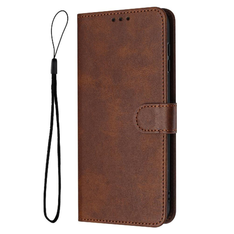 () Flip Case For Motorola Moto G67 With Buckle Pu Leather Kickstand With Card Slot Pure Colour 764563204588
