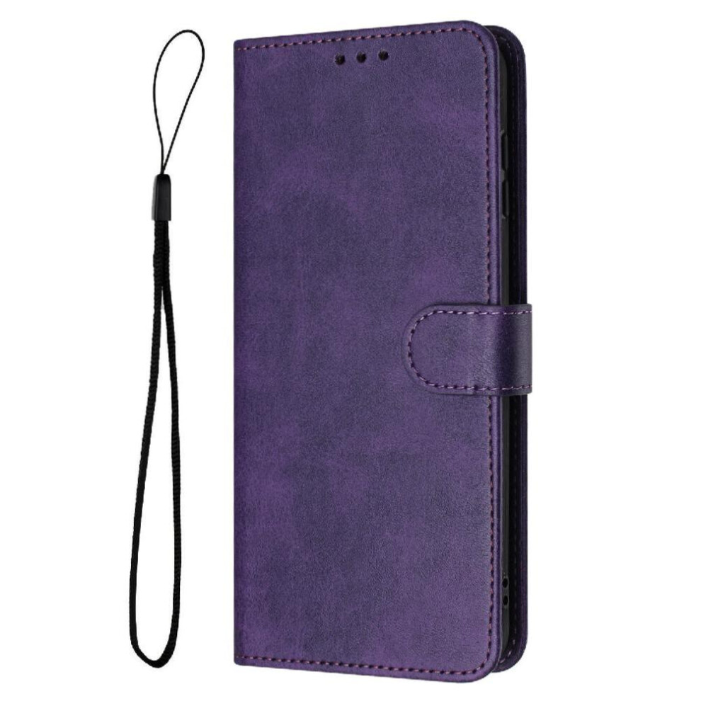 () Flip Case For Motorola Moto G67 With Buckle Pu Leather Kickstand With Card Slot Pure Colour 764563204618