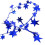 Star Tinsel Garland with Wire 7.5m Blue x2 5