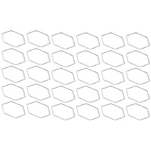 30Pcs Hexagon Hollow Resin Frame Stainless Steel Pendant Bezel 20mm