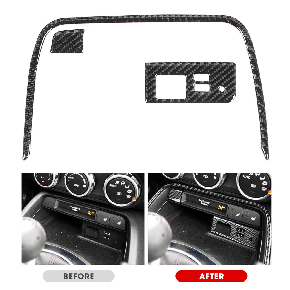 3Pcs Carbon Fiber Center Console Storage For Mazda Mxâ5 Nd 2016-2020 9451391660402