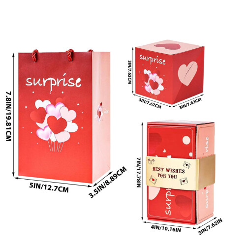 Valentine's Day Bounce Box Gift Set Heart Design 10 pcs 2