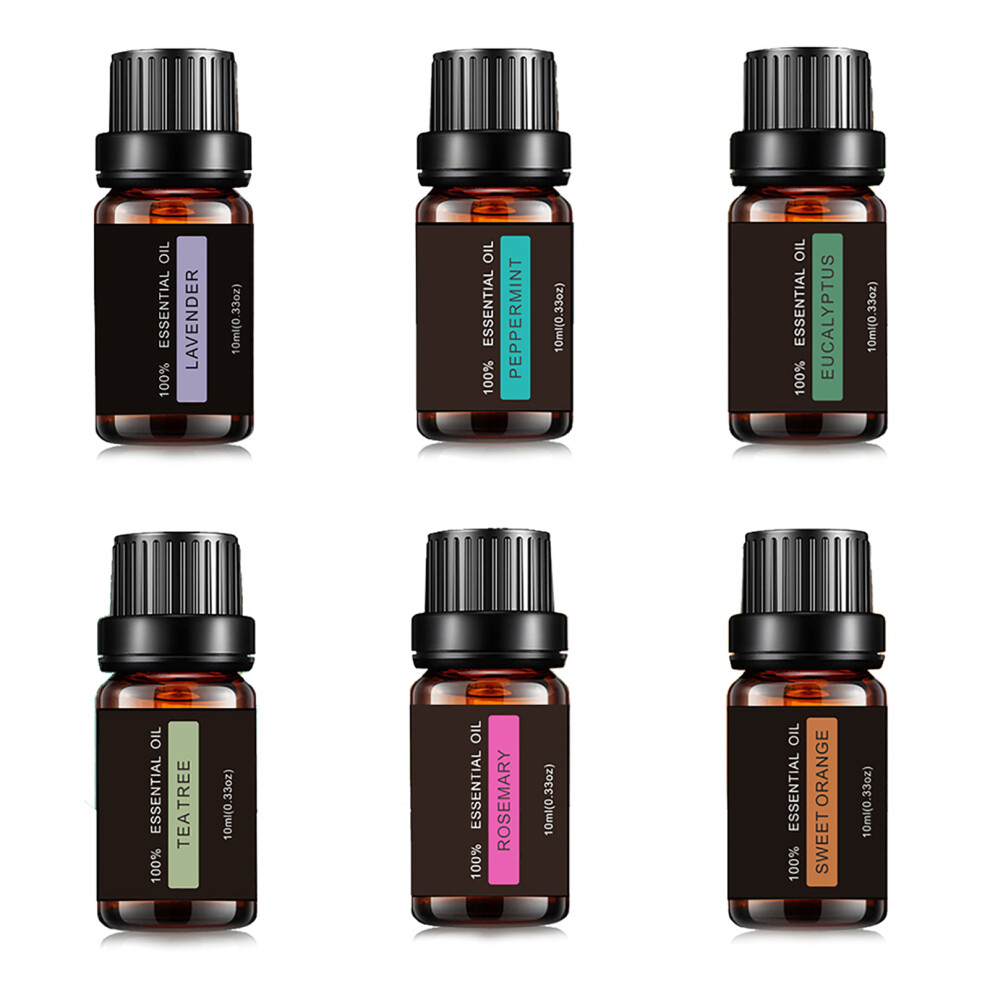 6Pcs 10ML Essential Oil Set for Diffusers, Aromatherapy & Home Fragrance