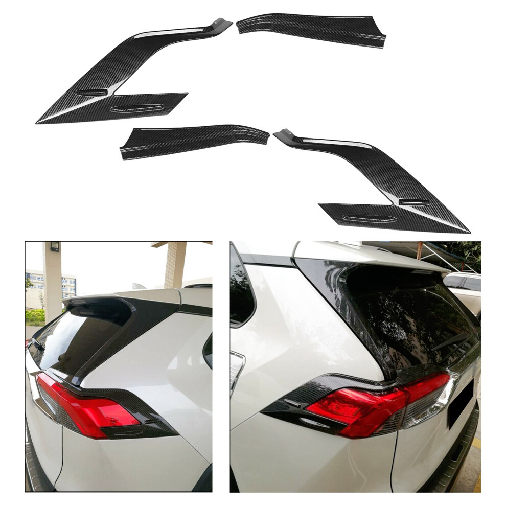Rear Tail Cover Trim Abs Carbon Fiber Style For Rav4 2019-2021 Light 4661391949277